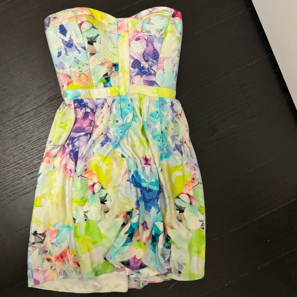 PARKER Multicolor Lily Floral Strapless Dress- LIKE NEW - Picture 3 of 3